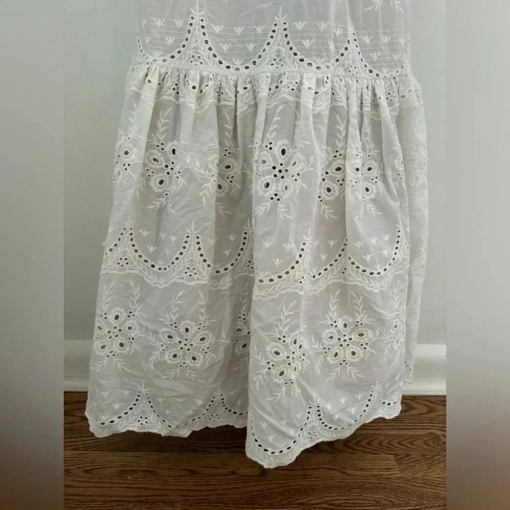 Tracey Reese Organic Eyelet & Laced Back Halter Dress NWT - Picture 4 of 13